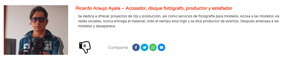 Aclaración Soy Ricardo Araujo Ayala